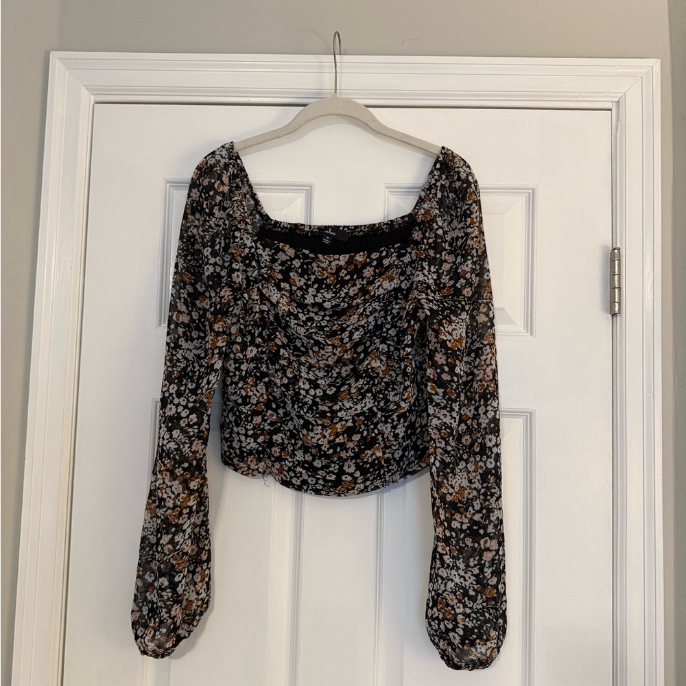 Lulus Floral Long Sleeve Women's Top